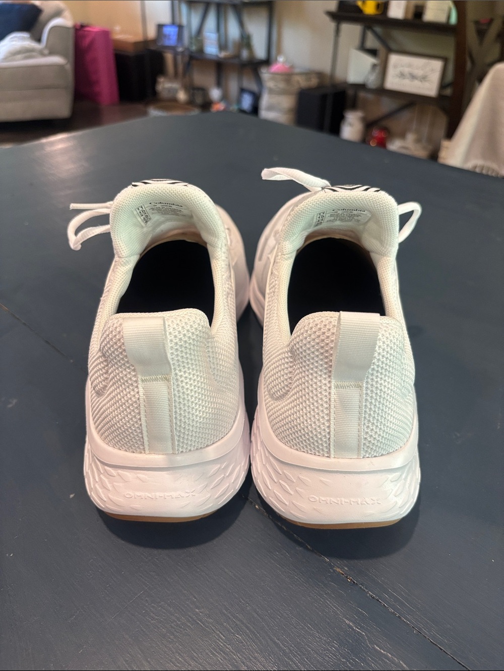 Columbia White Mesh Trail Sneakers with Tan Toe Accents - Picture 2 of 7
